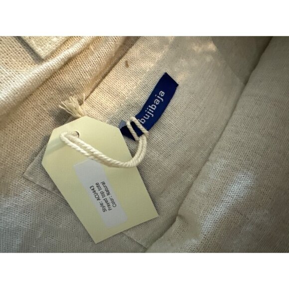 NWT Buji Baja Frayed Straw Tote Bag With Tassel Fringe - Picture 2 of 2